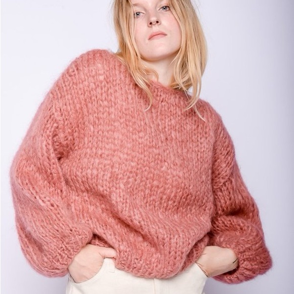 twik Sweaters - 💕 Pink Mohair Oversized Sweater
